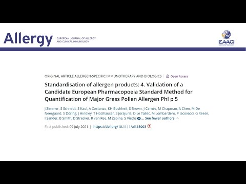 Validation of a European Pharmacopoeia method for quantification of a major grass pollen allergen