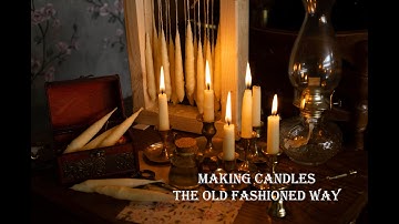 🕯️Making Candles The Old Fashioned Way | Dipped Candles | Tea and cookies | DIY | Slow living