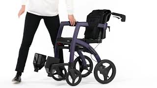 Rollz Motion binnen enkele seconden van rollator naar rolstoel    Totale Zorgwinkel