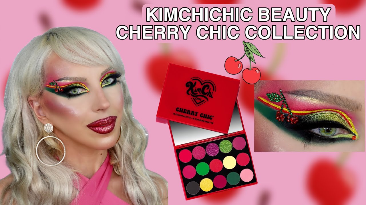 KIMCHICHIC BEAUTY CHERRY CHIC COLLECTION REVIEW, SWATCHES, TUTORIAL 