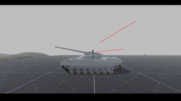 Antenna test, redworked tank wheel system