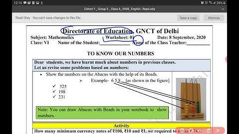 DOE MATHS WORKSHEET 1 CLASS 6 (5/7/2021) ENGLISH MEDIUM/class6 maths worksheet1/ maths worksheet 1