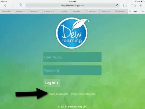 Dew Learning Account Setup Tutorial