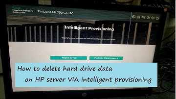 How to delete hard drive data on HP Gen10 server