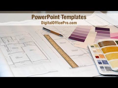  House  Plan  Drawing  PowerPoint Template Backgrounds 