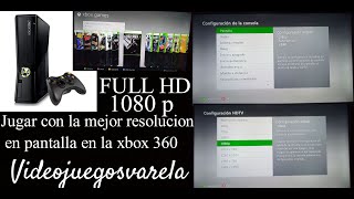 xbox 360 ver la pantalla en mejor calidad posible full hd