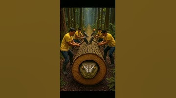 Giant Snake Found Inside Huge Tree Trunk! 😱🐍 | #SnakeRescue  #ForestDiscovery #ShockingShorts