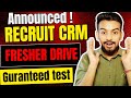 Announced ! Recruit CRM Hiring Started | Biggest OFF Campus Drive For 2026, 2025, 2024 Batch