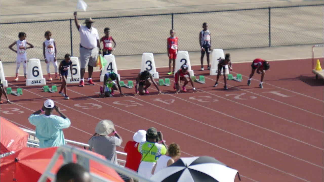 2021 AAU Track and Field Region 17 Girls 100 Meter 9 years old YouTube