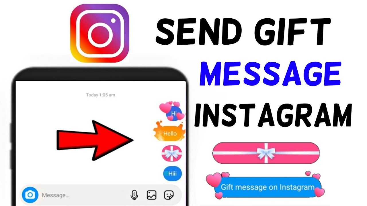 Gift message. Instagram Gift message. Instagram send.