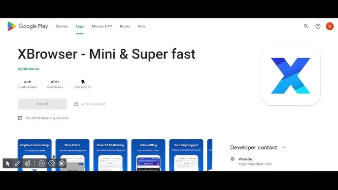 XBrowser - Mini Super fast APK para Android - Download