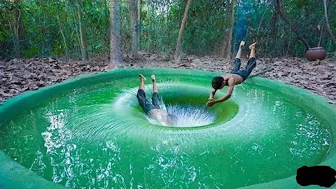 Building Luxury Dream Underground House And Underground Swimming Pool in 90Days