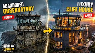 Abandoned Observatory Transformed into Luxury Cliff House 🤯 | Full Transformation