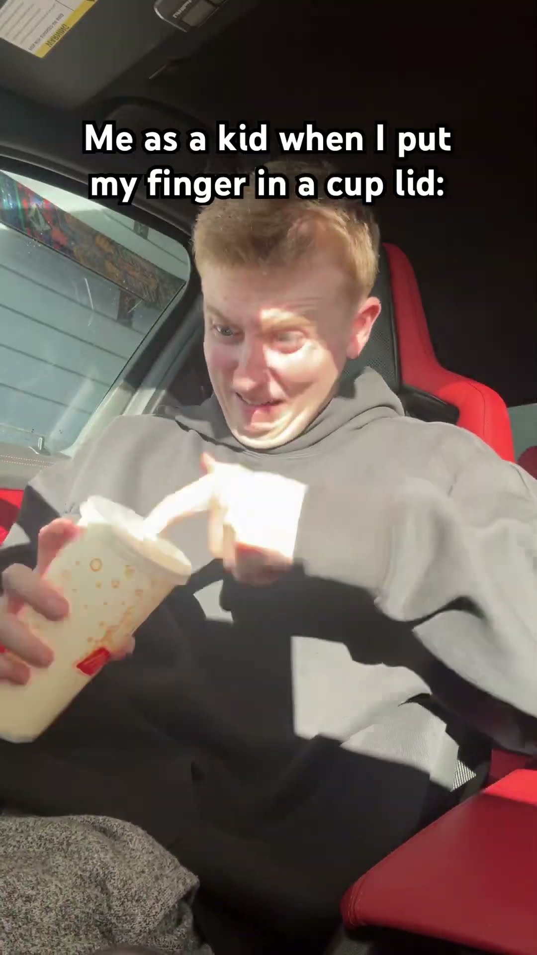 When You Put Your Finger In The Lid #Shorts