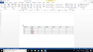 Inserting and deleting rows and columns in Ms Word table (10th Class)