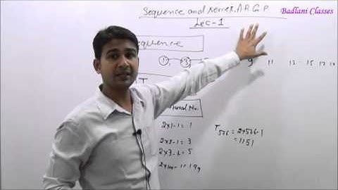CA : CPT : Maths : AP & GP : QA : Lecture 1