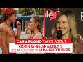 Cara Buono talks about portraying Karen Wheeler and Billy's relationship with Dacre Montgomery