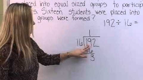 Traditional Algorithm Division