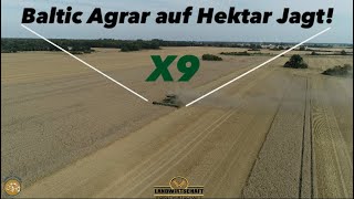 Baltic Agrar Auf Hektar Jagt! John Deere Mähdrescher X9 1100 Im Getreideernte Einsatz 2023