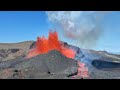 Standing next to an erupting volcano