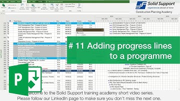 Adding progress lines to a programme - MSP quick tip # 11