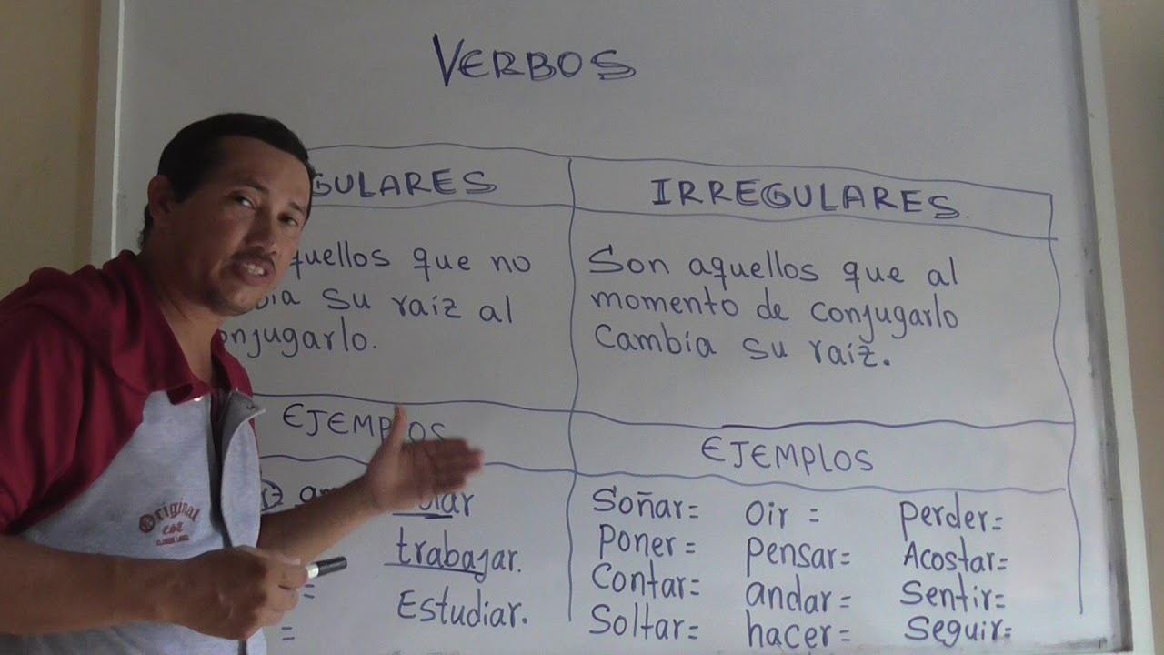 Diferencia entre verbos regulares e irregulares