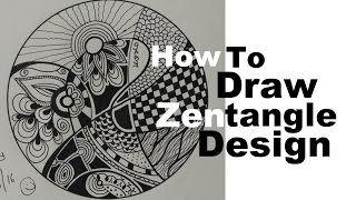 How To Draw Complex Zentangle Art Design For Beginners, Easy Tutorial Doodle Drawing Step By Step