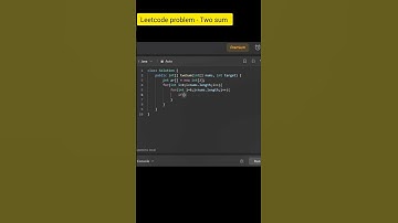 Two sum | Leetcode problem solving #leetcode #java #shots