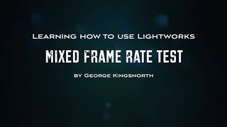 LWK018 Mixed frame rate test