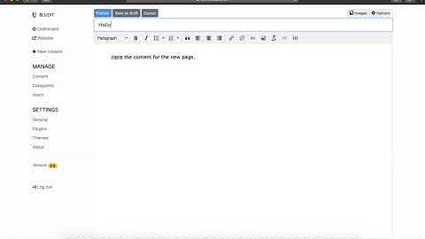 Bludit v3.x - How to create new content