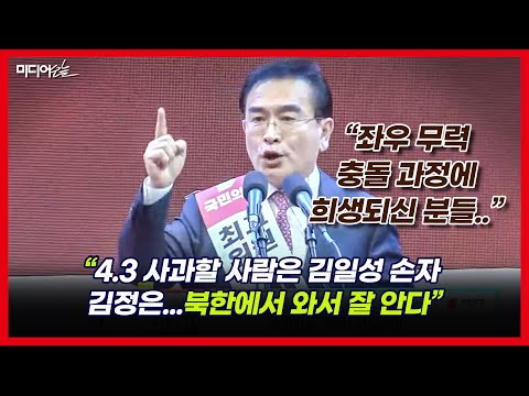 태영호, 부산에서도 4.3 연설 “4.3 사건 팩트 터뜨렸는데 민주당이 사과 요구”