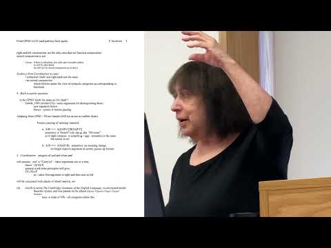 [ELLT] Polly Jacobson -- From GPSG to CG (and partway back again)