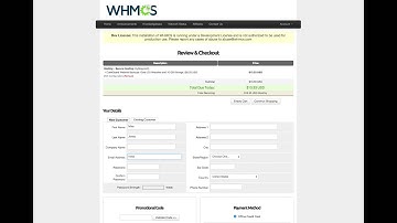 cPanel / WHMCS - New customer signup