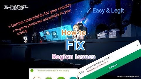 How to fix game and in-game purchase not available for your country Change pay store country #2