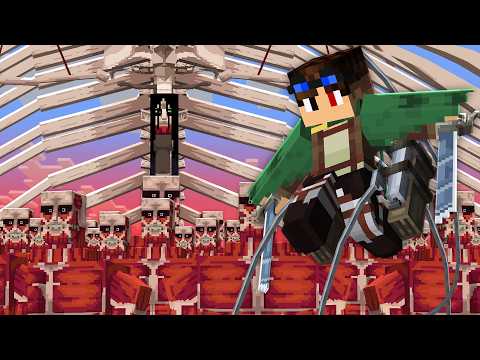 The final battle of Attack on Titan Minecraft.