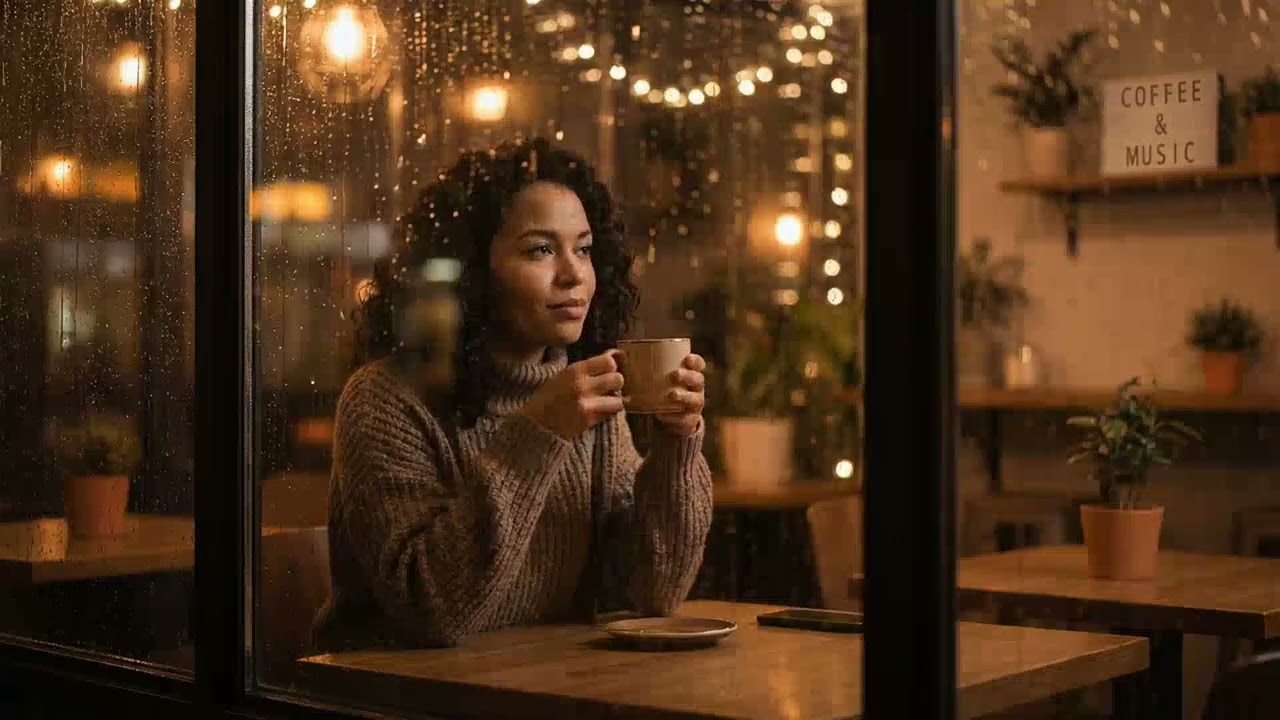 Cozy Coffee Moments ☕🌧️ Warm Cafe Music for Rainy Days | Relaxing Jazz for Study & Reading