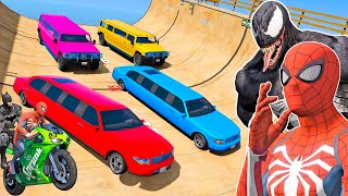 VÁRIOS DESAFIOS COM CARROS FUSCA, MOTOS e QUADBIKE COM HOMEM ARANHA e SUPER-HERÓIS!  GTA V IR GAMES