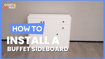 How to Install the Modern Buffet Sideboard with Drawers and Shelf | JZ10118 #costway #howto