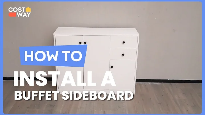 How to Install the Modern Buffet Sideboard with Drawers and Shelf | JZ10118 #costway #howto