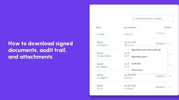 Signeasy: How to download signed documents, audit trail, and attachments