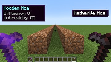 wooden hoe unbreaking III vs netherite hoe
