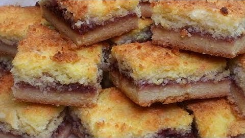How to make delicious raspberry jam coconut slice