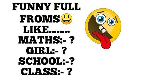 Top 7 Funny Full Froms//Girls; Maths; School; @thiscreation @YouTube