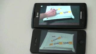 iPhone 4 Retina Display vs Samsung Captivate Super AMOLED