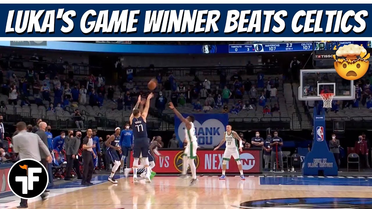 LUKA DONCIC GAME WINNING STEPBACK THREE TO BEAT THE CELTICS - YouTube