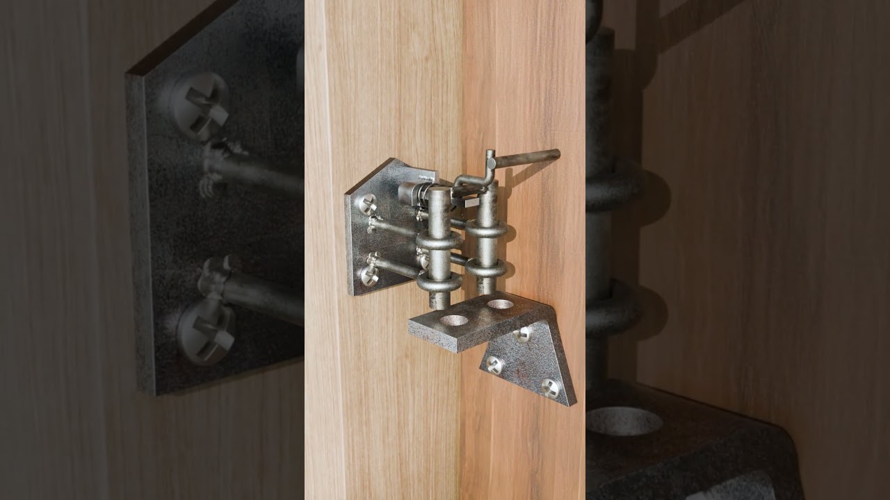 Automatic gate locking mechanism. #gates #metalwork
