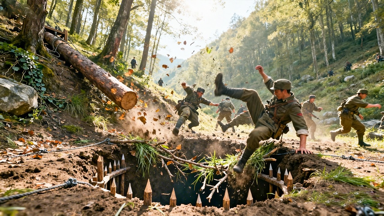 日军山林追击游击队，谁料遍地都是陷阱，整队敌军全军覆没！⚔️抗日 | 特种兵 | Kong Fu