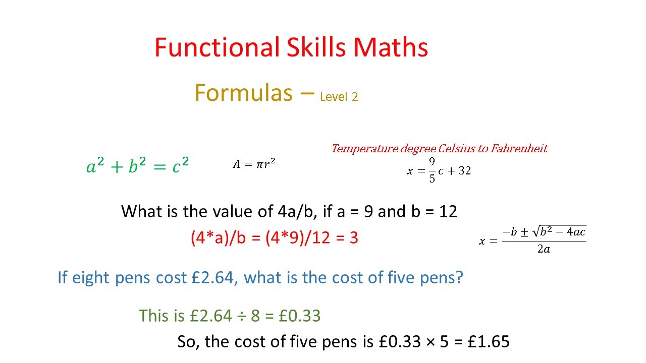 functional skills maths level 2 problem solving