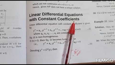 TRB POLYTECHNIC MATHS- ODE- LINEAR DIFFERENTIAL EQUATIONS- introduction