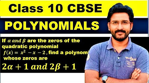 If alpha and beta are the zeros of the quadratic polynomial f(x) = x^2-x-2 | Polynomials class 10